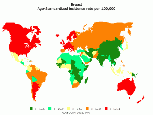 Breast Age-Standardized incidence rate per 100,000 (Anklicken für größere Ansicht)
